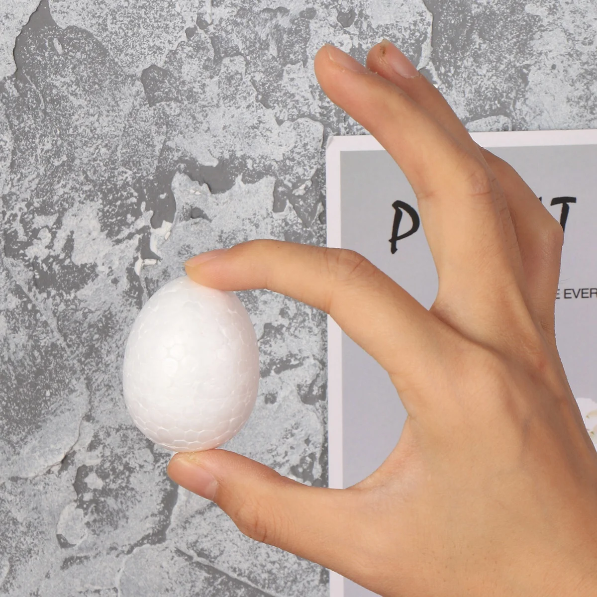 Oeufs en mousse solide 5cm, 50 pièces, blanc, Durable, bricolage, décoration artisanale de pâques, accessoires de Festival, plaisir familial, œuf de pâques en mousse