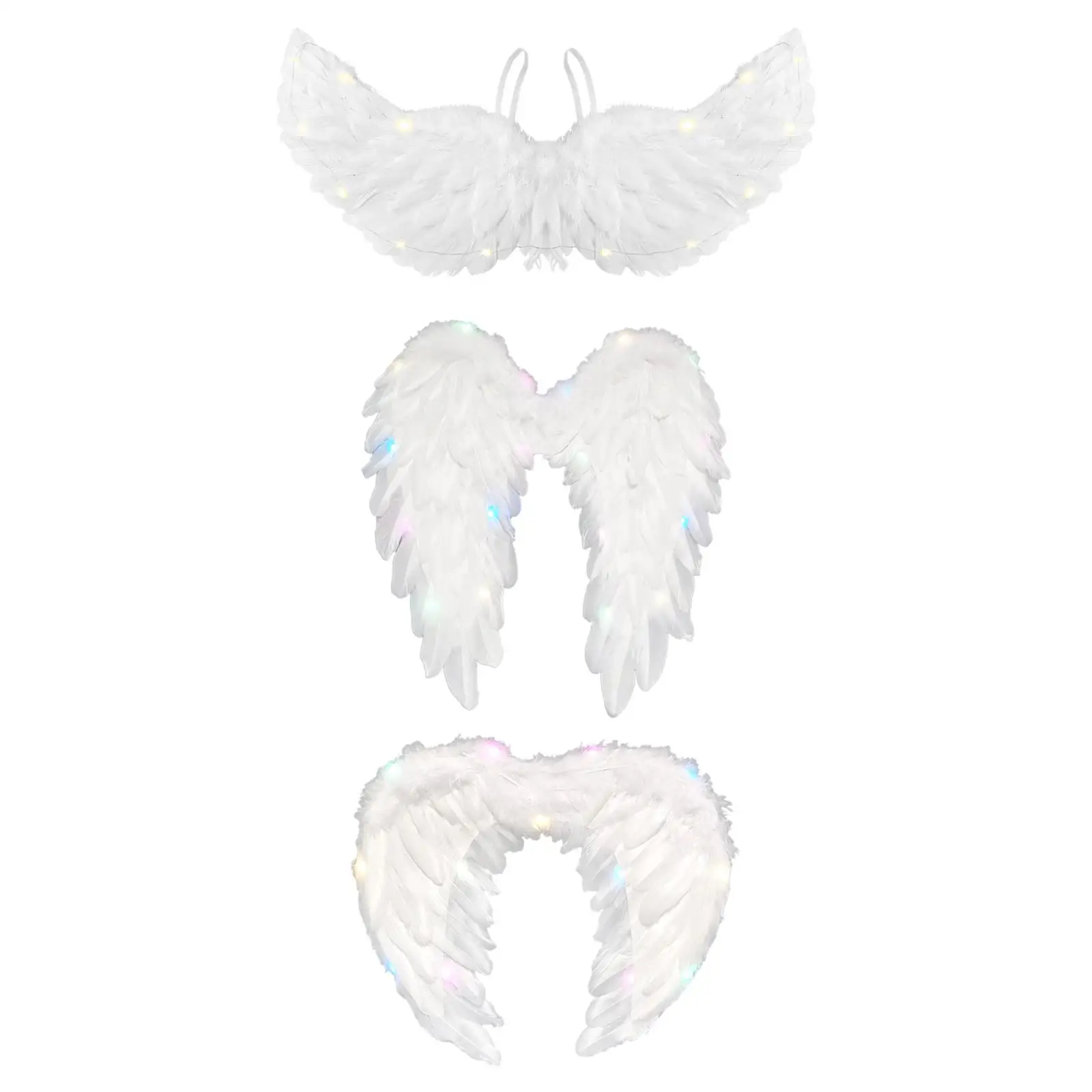 Angel Wings Comfortable Fancy Dress Decorative Feather Wings Fairy Wings for Holidays Party Stage Performance Birthday Role Play