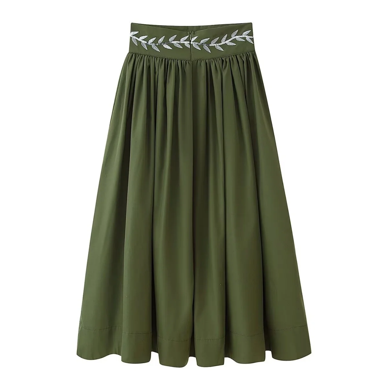 Nuevo traje étnico de falda bordada con lentejuelas pesadas para mujer o chaleco informal para ir al trabajo Falda plisada Vertical para mujer