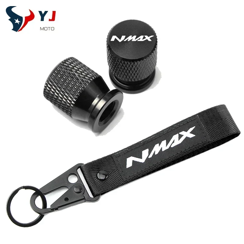 FOR YAMAHA NMAX N-Max 125 155 NMAX125 Nmax155 Scooter Accessories Tyre Valve Cover Cap&Motorcycle Embroidery Key Chain Keychain
