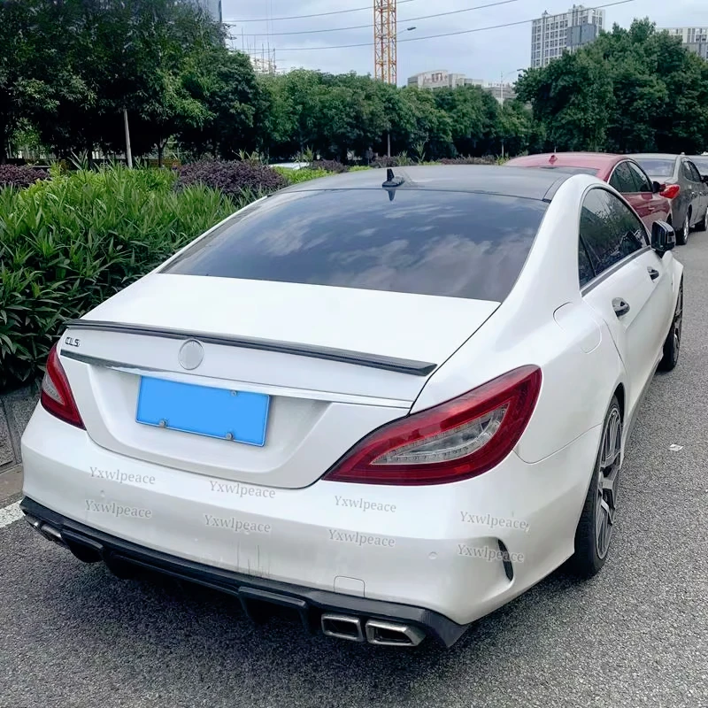 

For Mercedes-Benz W218 2011-2016 CLS 260 300 350 400 CLS 63 AMG ABS Primer Gloss Black Rear Trunk Spoiler Trunk Lip Wings