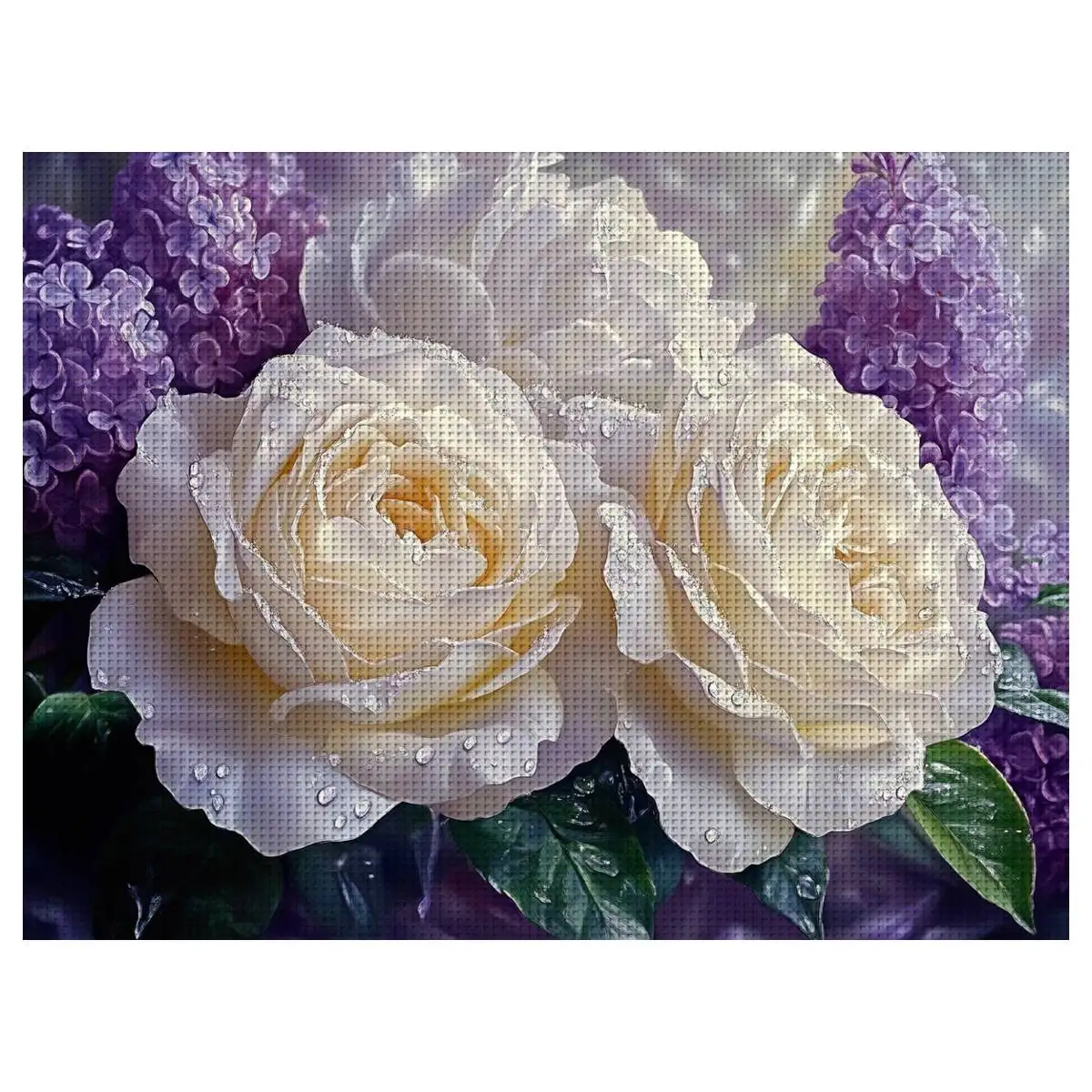 1 Stück 30x40 cm/11,8*15,74 Zoll Pfingstrosen-Stickerei-Set DIY-Kit 11/14/16CT DIY-Stickerei-Set DIY-Kreuzstich-Set