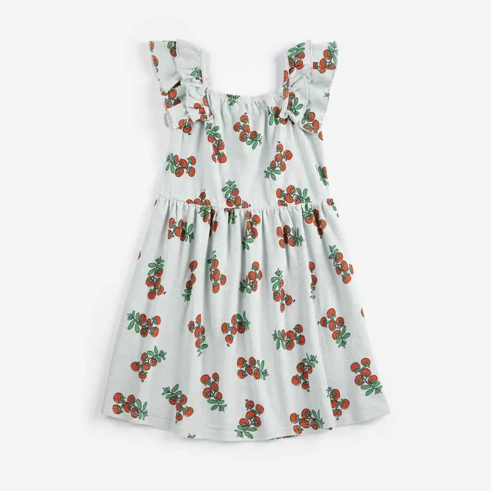 26BC Spring/Summer Girls' Printed Dress - Children Holiday Casual Striped Dress