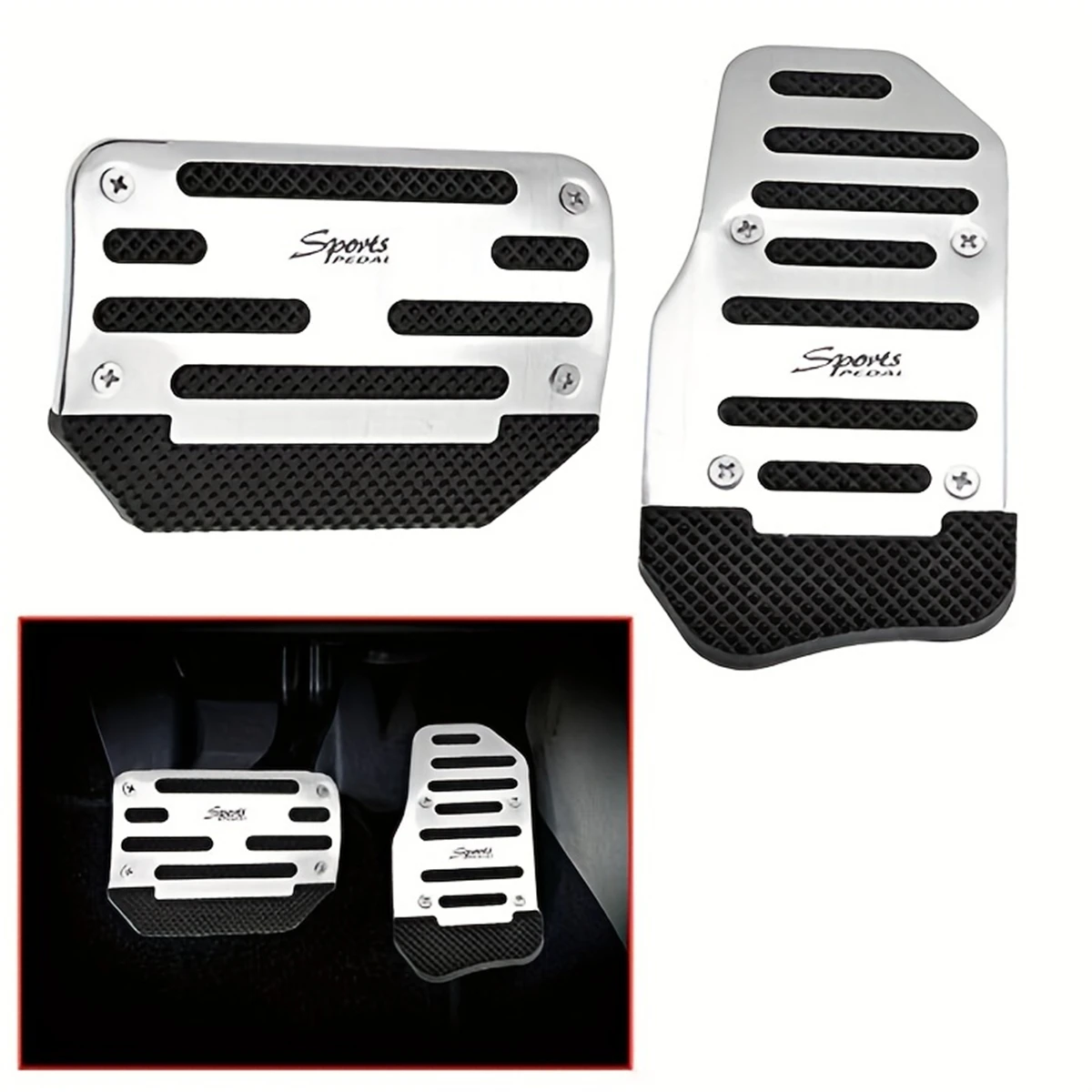 1set Car Pedal Protection Cover Car Brake Accelerator Pedal Manual Gear Pedal For Car Universal Pedal