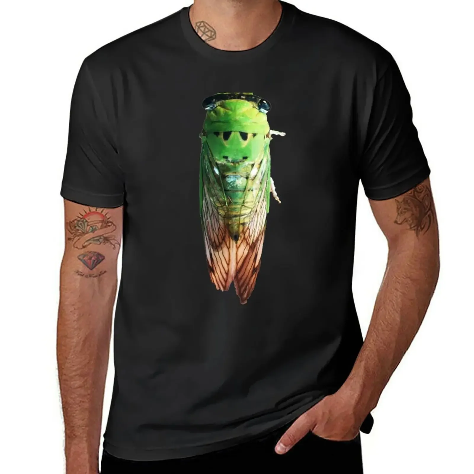 Green Cicada T-Shirt plus sizes blanks customs mens t shirt graphic