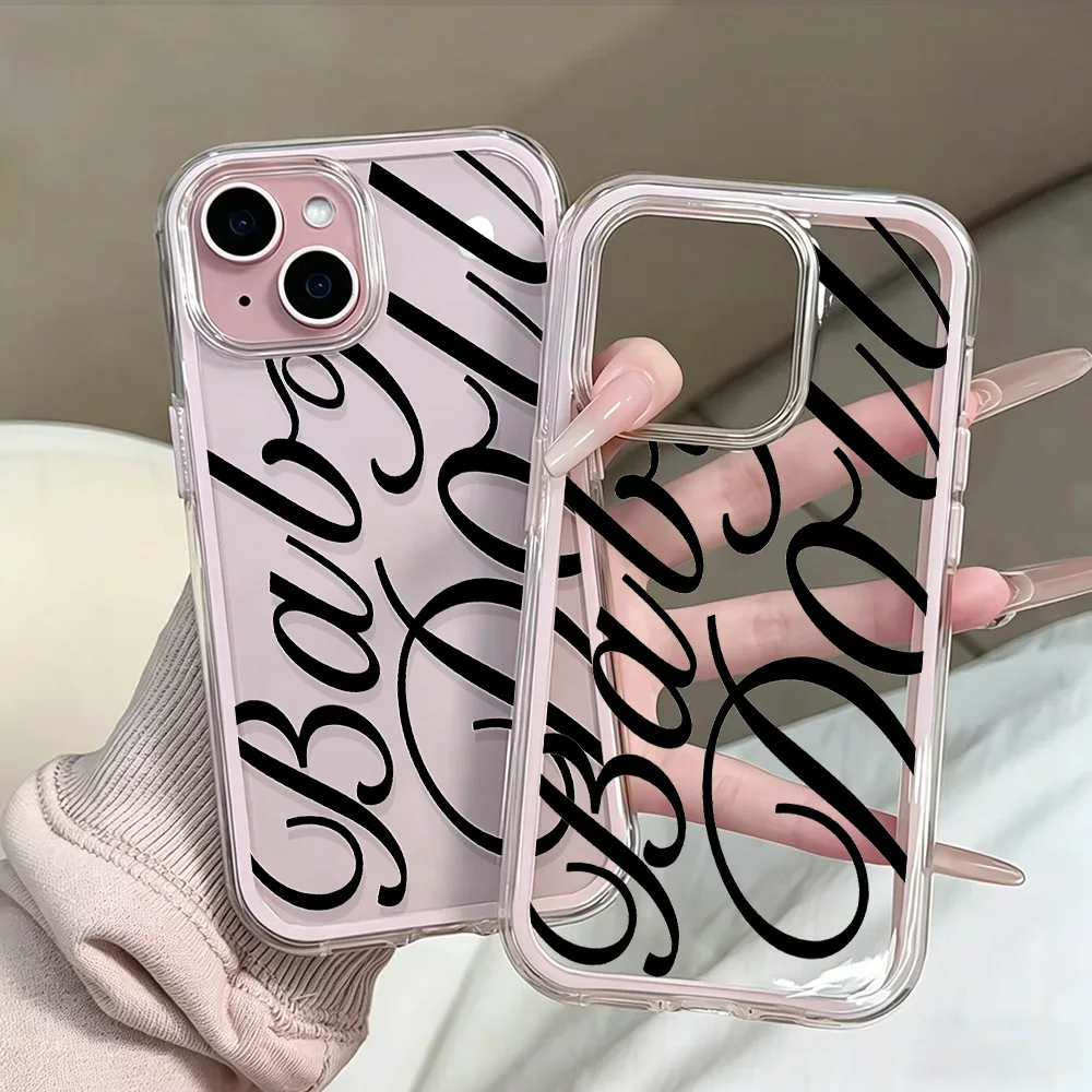 Handyhüllen mit englischen Buchstaben für Samsung Galaxy S26 Ultra S25 S24 edge s22 s23 Plus FE A57 A54 A55 A16 A35 A36 A37 5G Klare Hülle – Detail 6