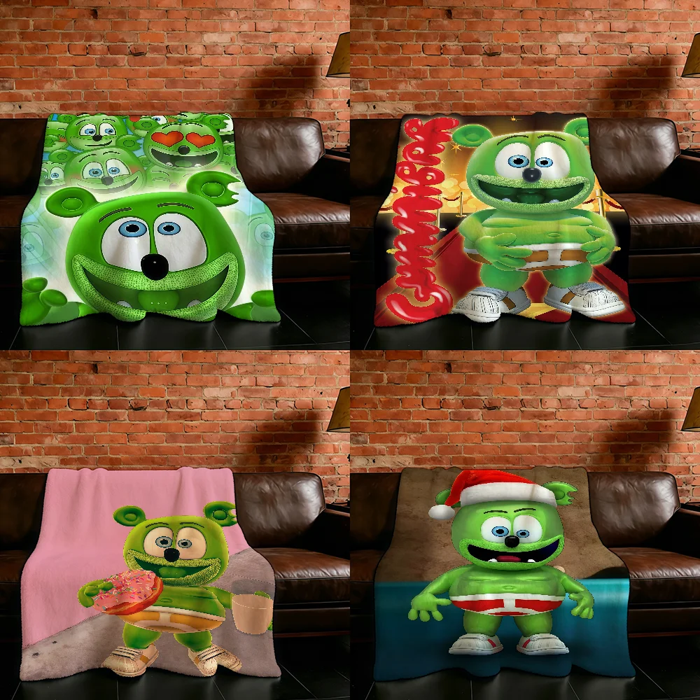 Cartoon Gummibar Funny Blanket Flannel Warm Soft Throw Blanket For Room Sofa Childish Birthday Gifts