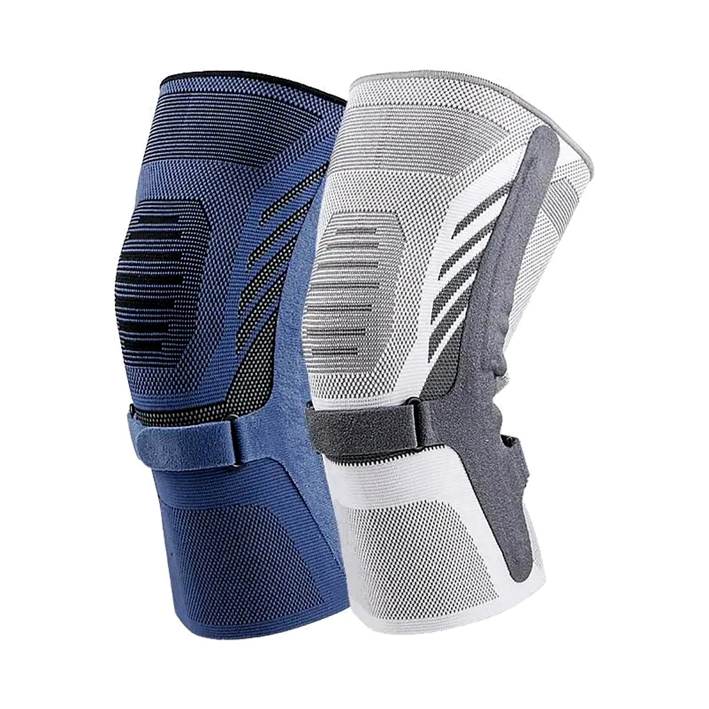 1 Stück Knie-Kompressionsbandage mit Seitenstabilisatoren & Kniescheibengurt, Metallstützbandage für Arthritis, Laufen, Fitness, Damen und Herren – Detail 1