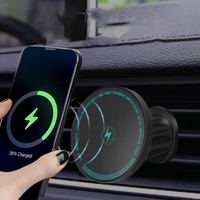 UYUXIO 15W Strong Magnetic Wireless Car Charger Air Vent Car Mount Phone Holder Fast Charging for iPhone 15 16 14 13 12 Pro Max