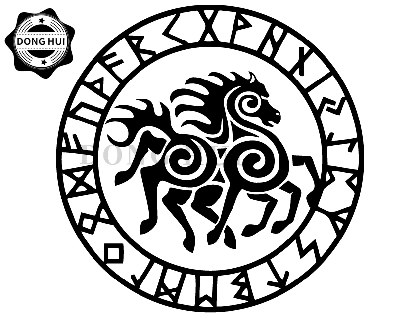 Viking Rune Sticker Ancient Totem Decal Vinyl Waterproof Motorcycle Refrigerator Helmet Laptop Skateboard Mug