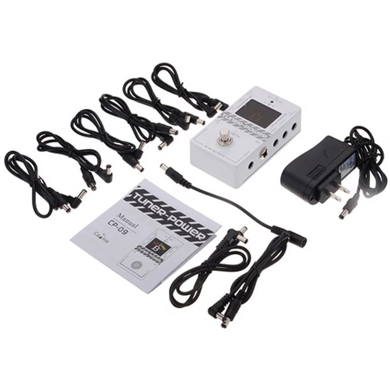 Pedale effetto chitarra elettrica Caline CP-09 Tuner-Power Stompbox CP09 Tuner Power Parts accessori SET