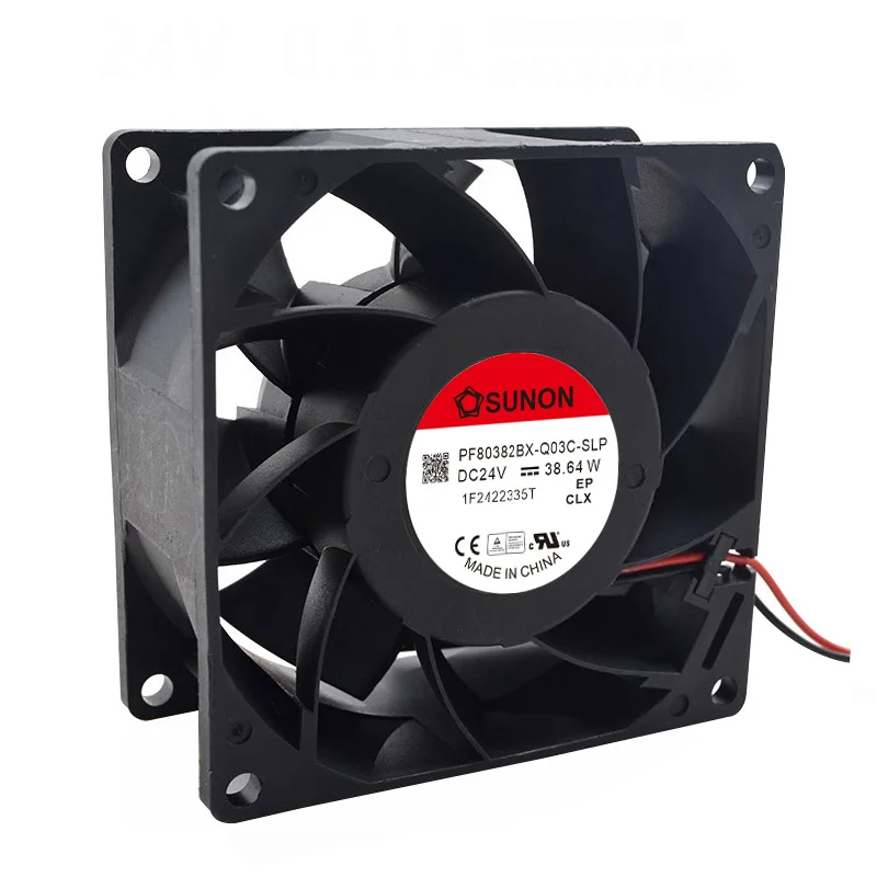 

НОВЫЙ ОРИГИНАЛЬНЫЙ PF80382BX-Q03C-SLP 24 В 38,64 Вт 8038 80x80x38 мм Охлаждающий вентилятор Радиатор