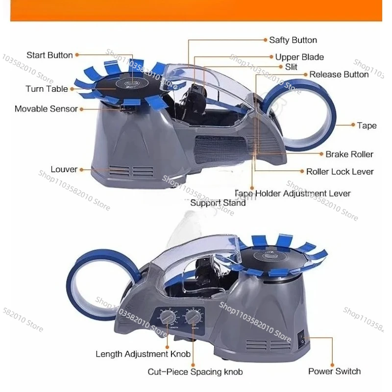 Auto Tape Cutting Machine 870, Programmable 3-25mm Width Cutter for Heat Shrink Tube, Automatic Tape Dispenser & Cutter
