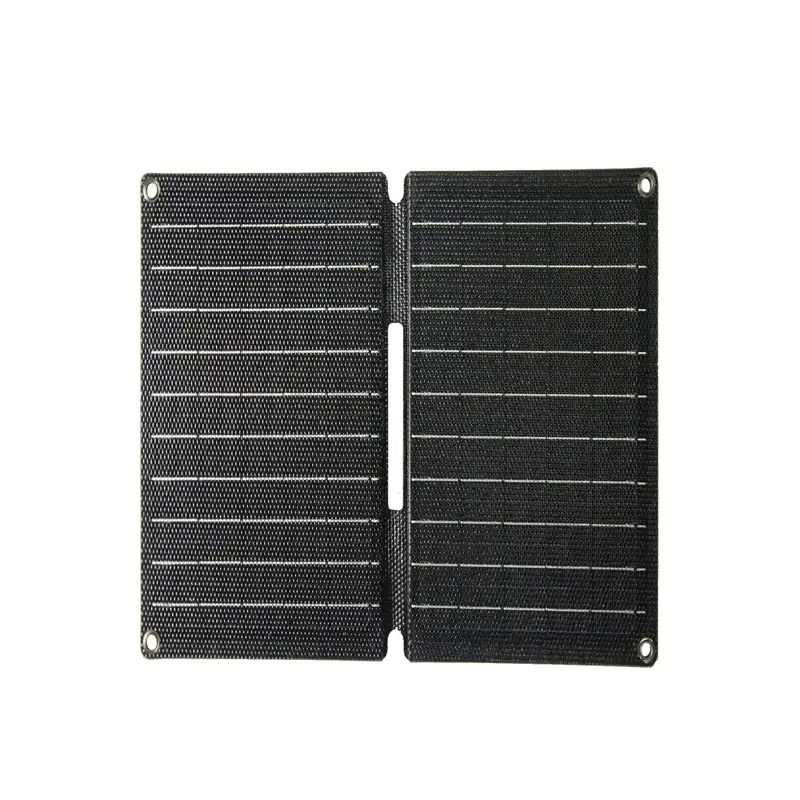 10W ETFE Portable Waterproof USB+Type-C Port Foldable Solar Panel 5V for Outdoor Camping Mobile Power Charger