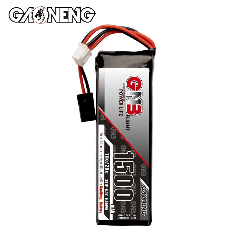 Original GNB 2S 6.4V 10C 1500mAh LiFePO4 LiFe Battery RX Battery Receiver Battery Transmitter Futaba Connectors 6.4V Battery