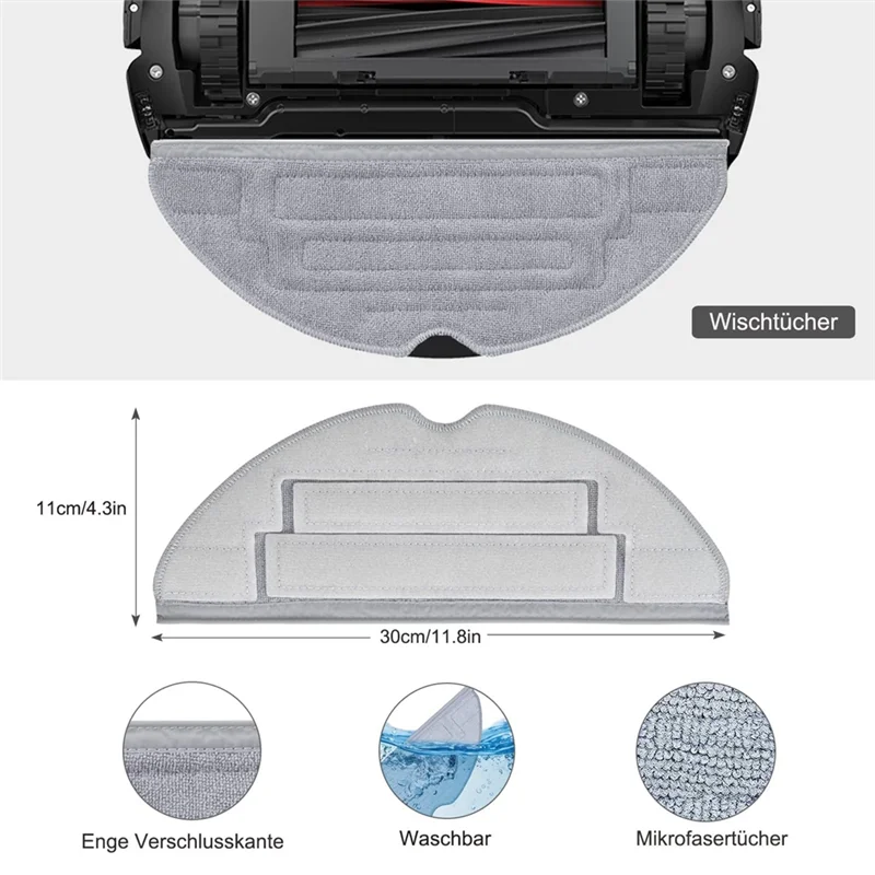 로보락 S8 프로 울트라용 라이트-파츠 액세서리 세트, 먼지 봉투 물티슈 걸레 사이드 브러시, 예비 부품 진공 로봇 액세서리