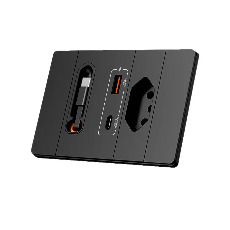 Cross-Border Brazil Standard USB Multi-Function Telescopic Cable Type-C 20W Fast Charge Wall Socket Safe Indoor Power Outlets