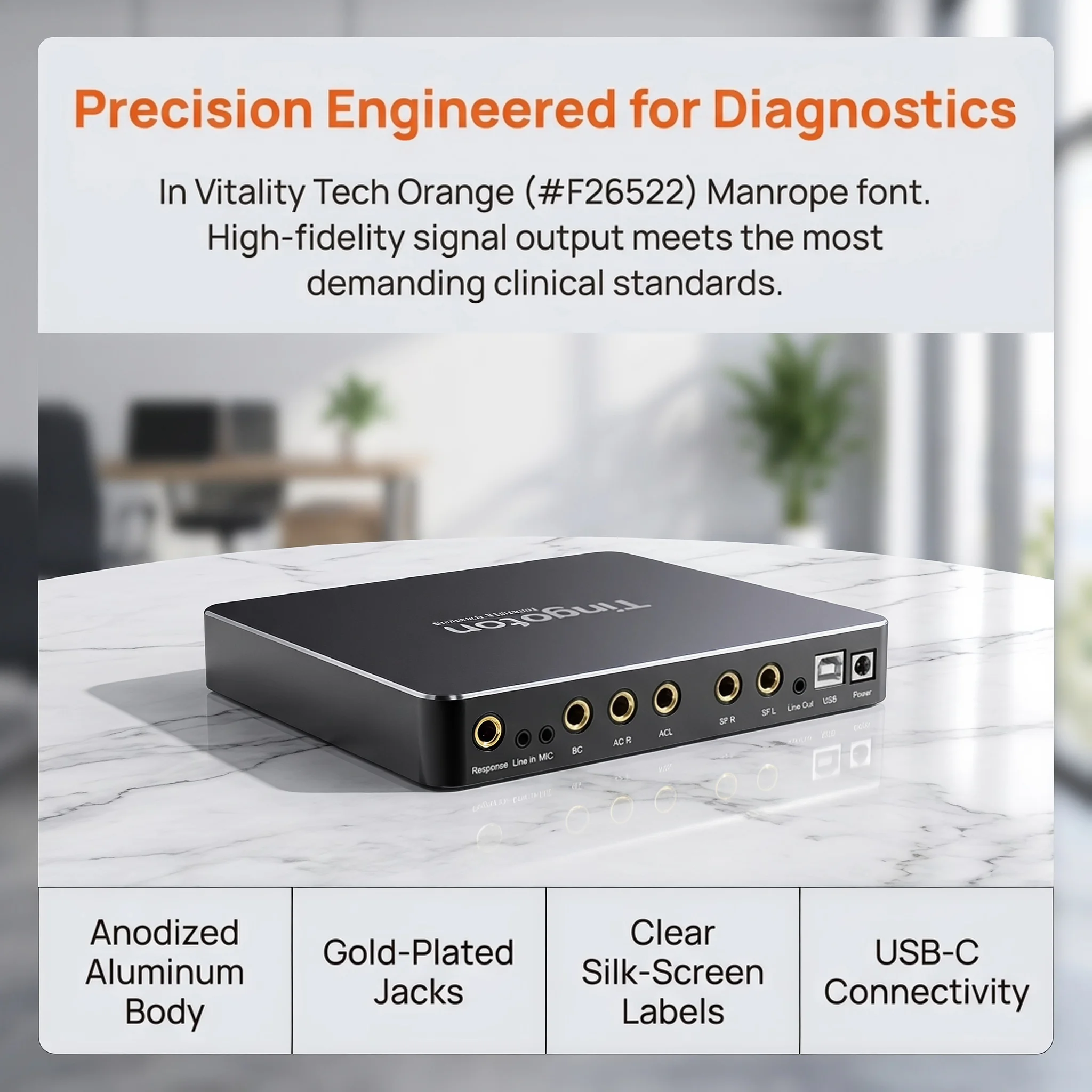 AX200 Ful lFeatured Audiometer Air Bone Conduction Diagnostic Device Professional Hearing Test Hear Loss Detection Equipment