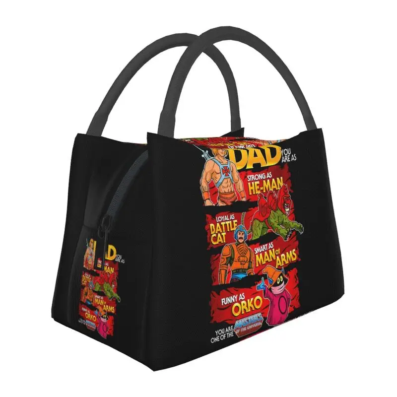 

Custom Masters Of The Universe He Man Lunch Bag Women Cooler Warm Insulated Lunch Box for Office Travel