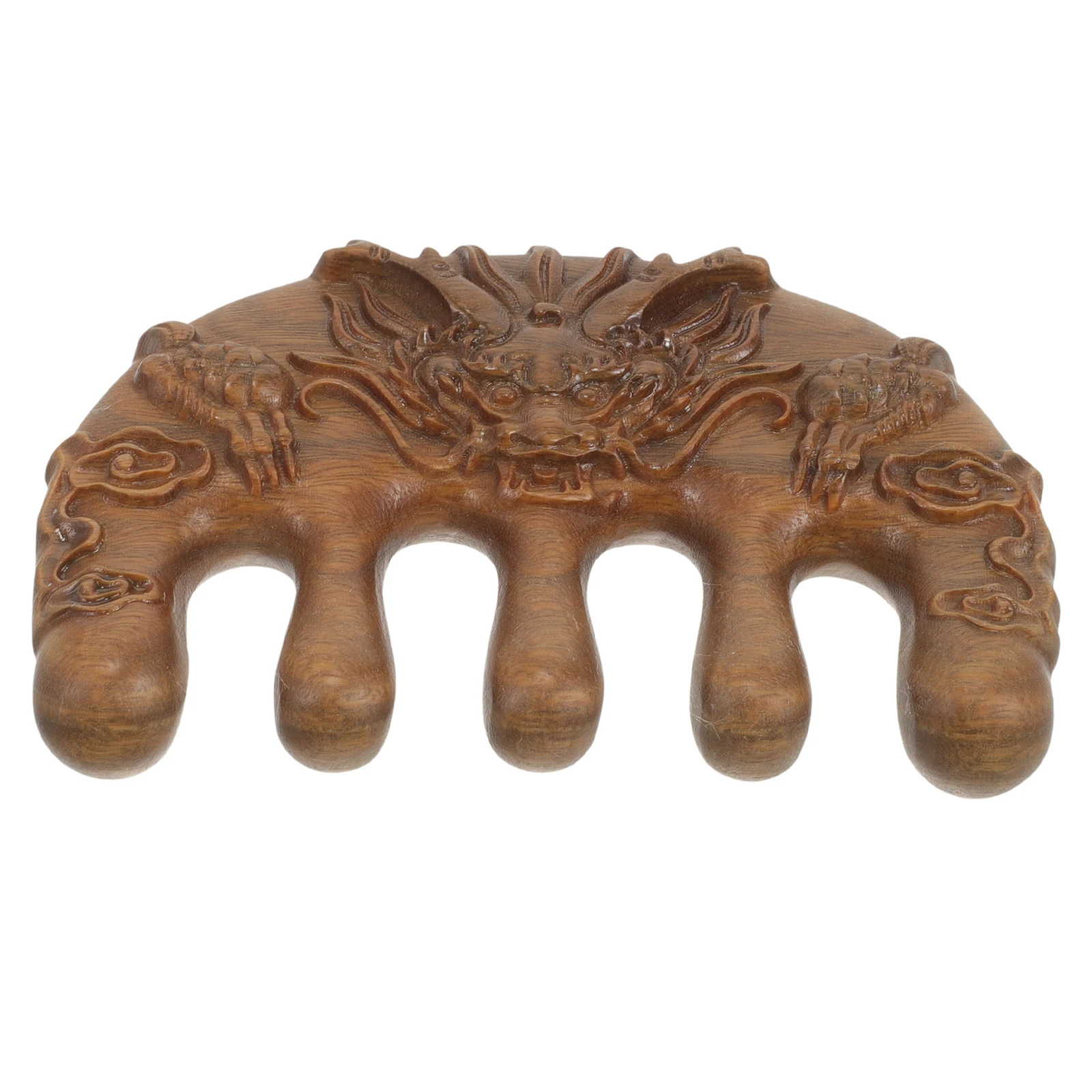 

Green Sandalwood Wood Comb Wide Tooth Detangling Scalp Massage For Curly Hair Men Women Classic Carved Design Daily Use Hair