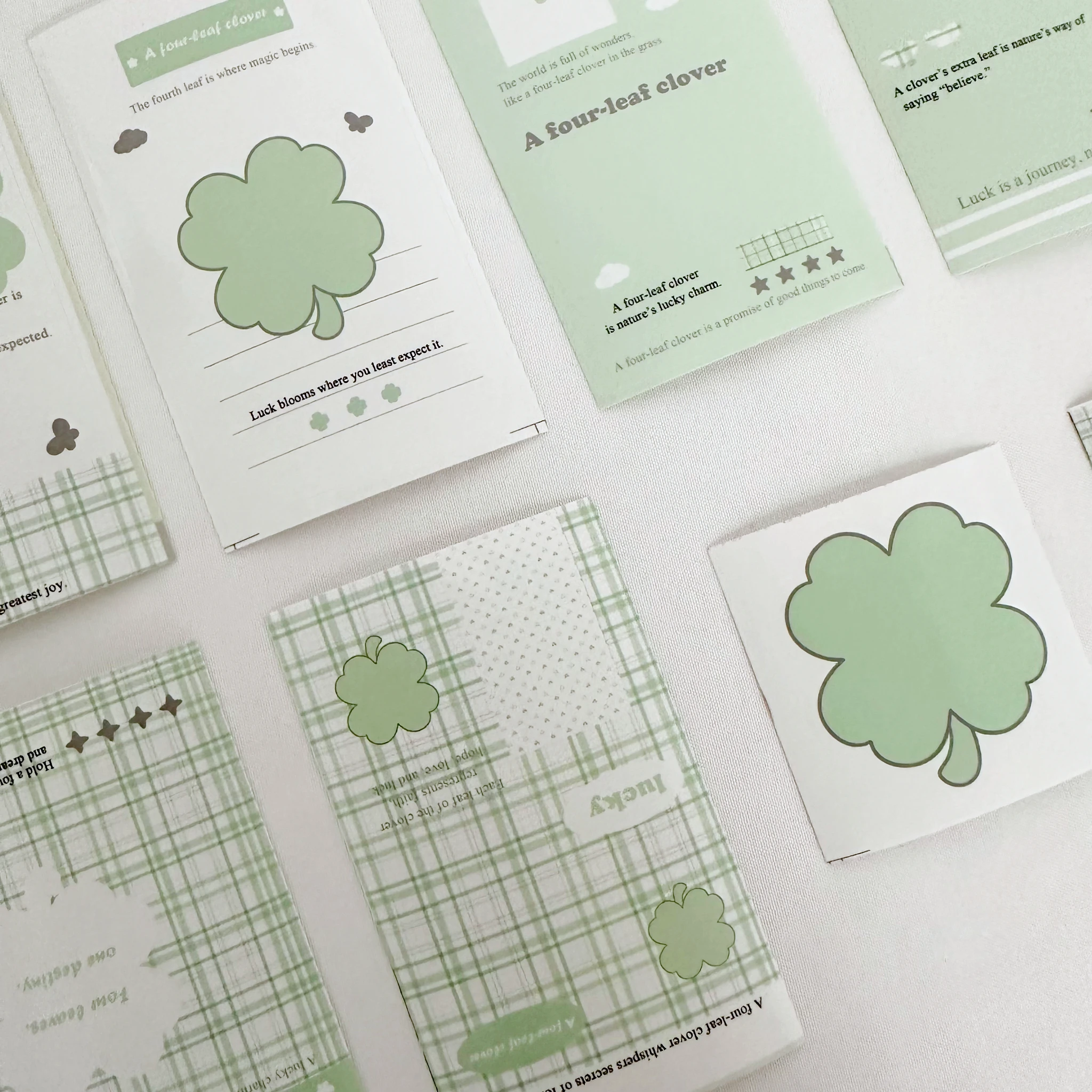 

40pcs Creative Sticker Set-four-leaf clover Design-DIY packaging decorating Photo Card Sticker Gift Packaging Decorative Sticker