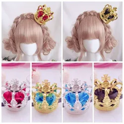 Crown hair accessories gorgeous rose hair clip headdress golden cospaly crown lolita headband