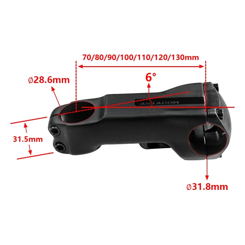 ASIACOM T800 Full Carbon Fiber Handlebar Stem with Internal Cable Road Bike Handlebar Stem 70mm-130mm Mountain Bike Cycling Part