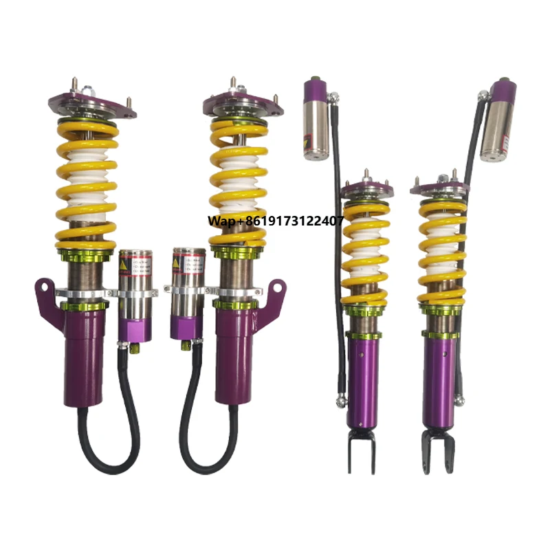 

991-Specific Adjustable Front Rear Four-Wheel Drive Steel Shock Absorbers New External Nitrogen Reservoirs 1 Year