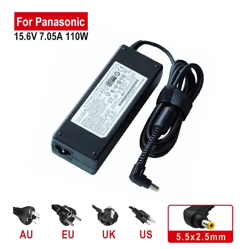 

15.6V 7.05A 110W 5.5x2.5mm AC power Adapter For Panasonic ToughBook CF-31 CF-52 CF-53 Super Touch laptop special charger