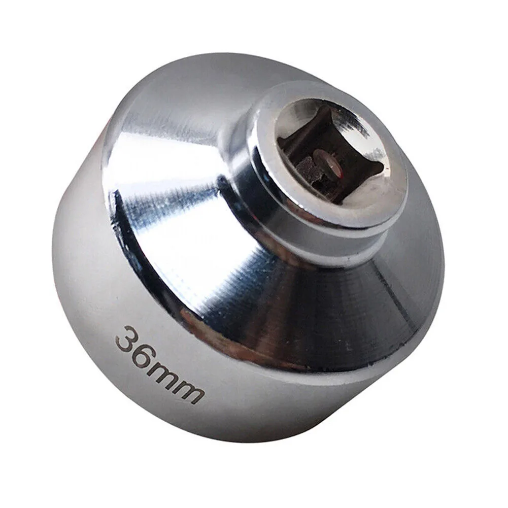 

1pcs Hot Sale Silver 36mm 6-Point Socket Wrench Tool Heavy Duty 3/8\\\\\\\"Drive Oil Filter Cap Wrench S9V1 For CRV Steel