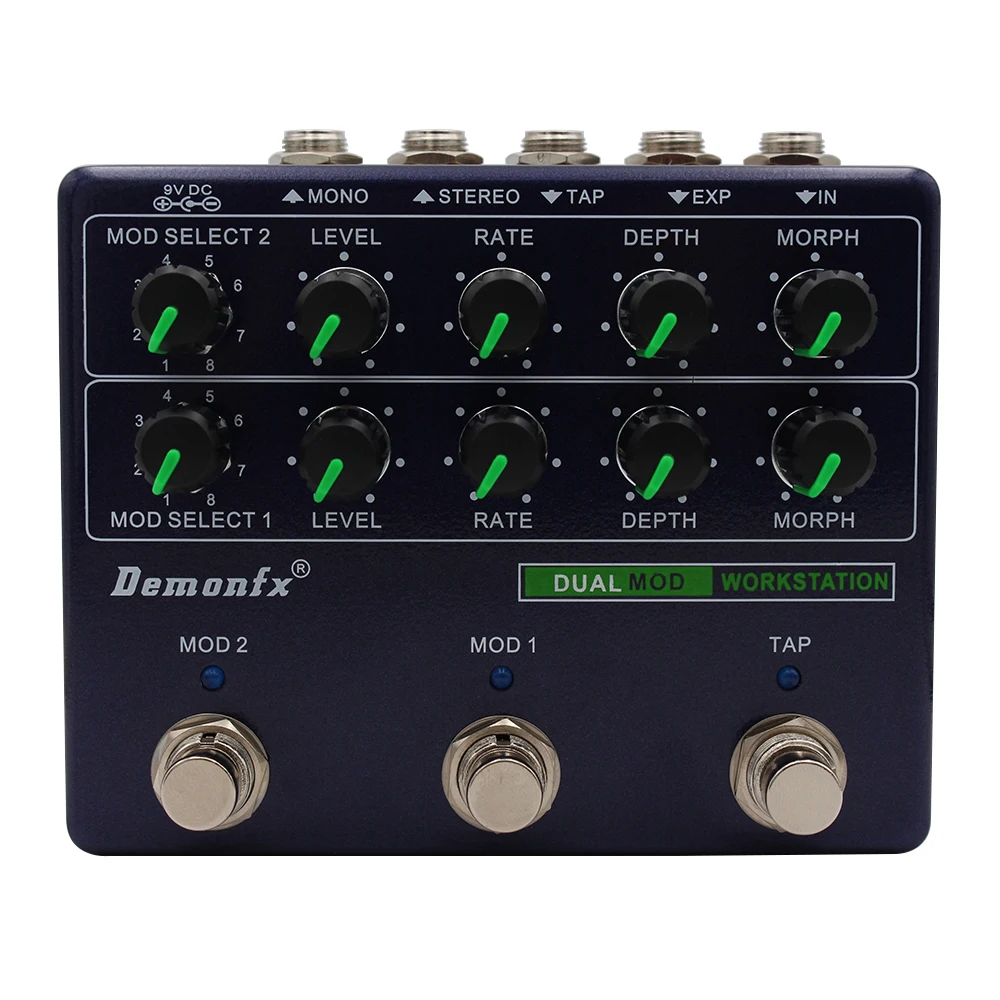 Demonfx DUAL MOD WORKSTATON Guitar Bass Effect Pedal Super Mod