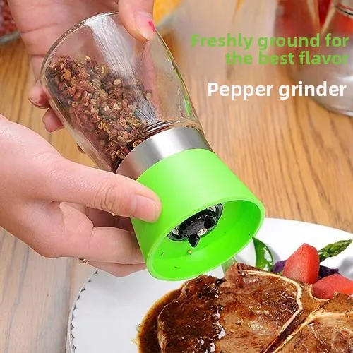 

Manual Glass Pepper inder Kitchen ential Tool Bla Pepper Mill Spice inder Home Use Creative Kitchen Supplies