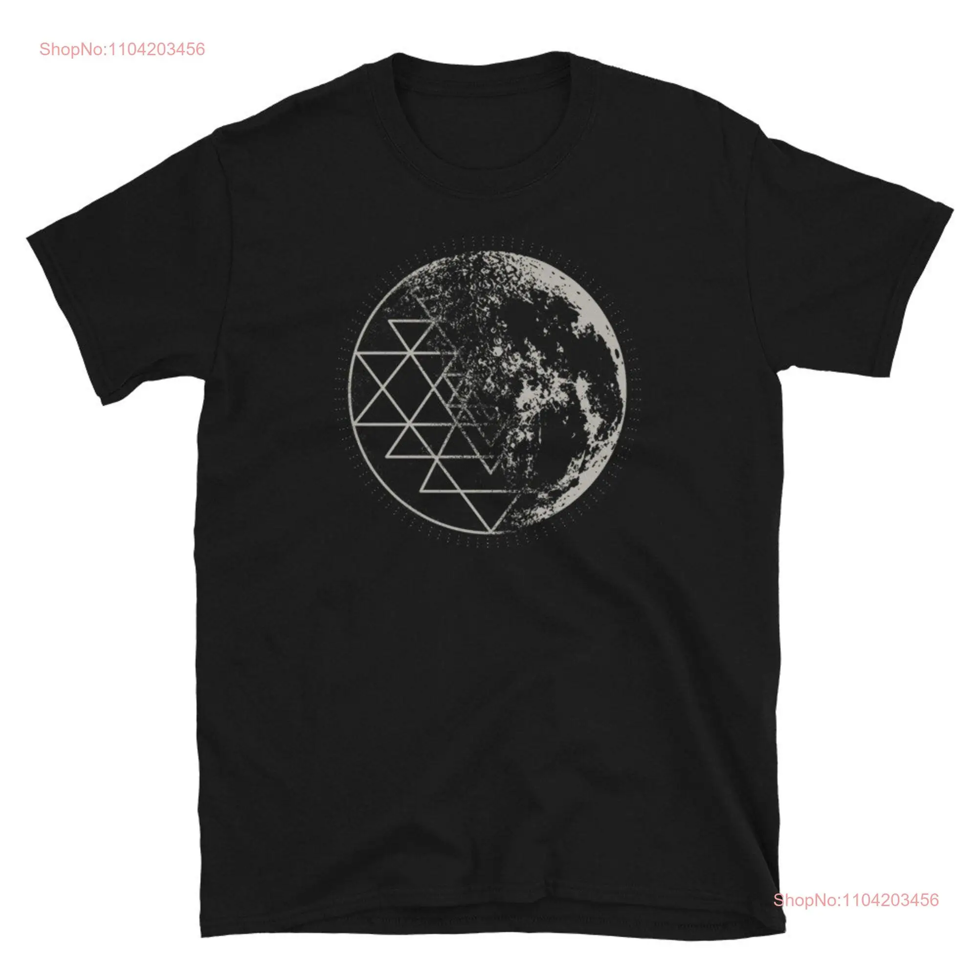 Full Moon Sri Yantra Metatron Geometry Mandala T Shirt long or short sleeves