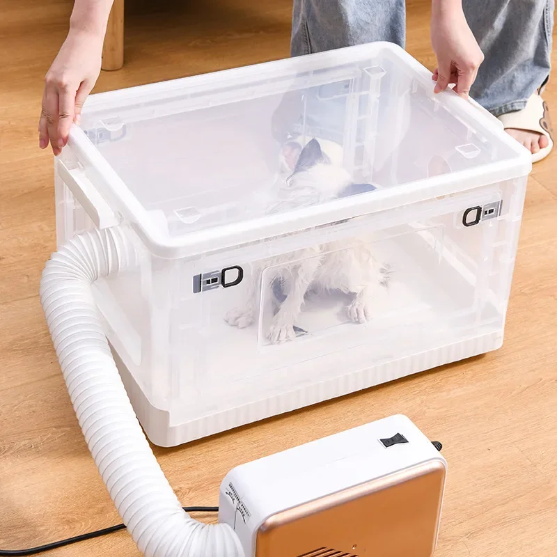 Pet Drying Box Cat Pulley Transparent Drying Box Household Dog Pet Bath Blow Dryer