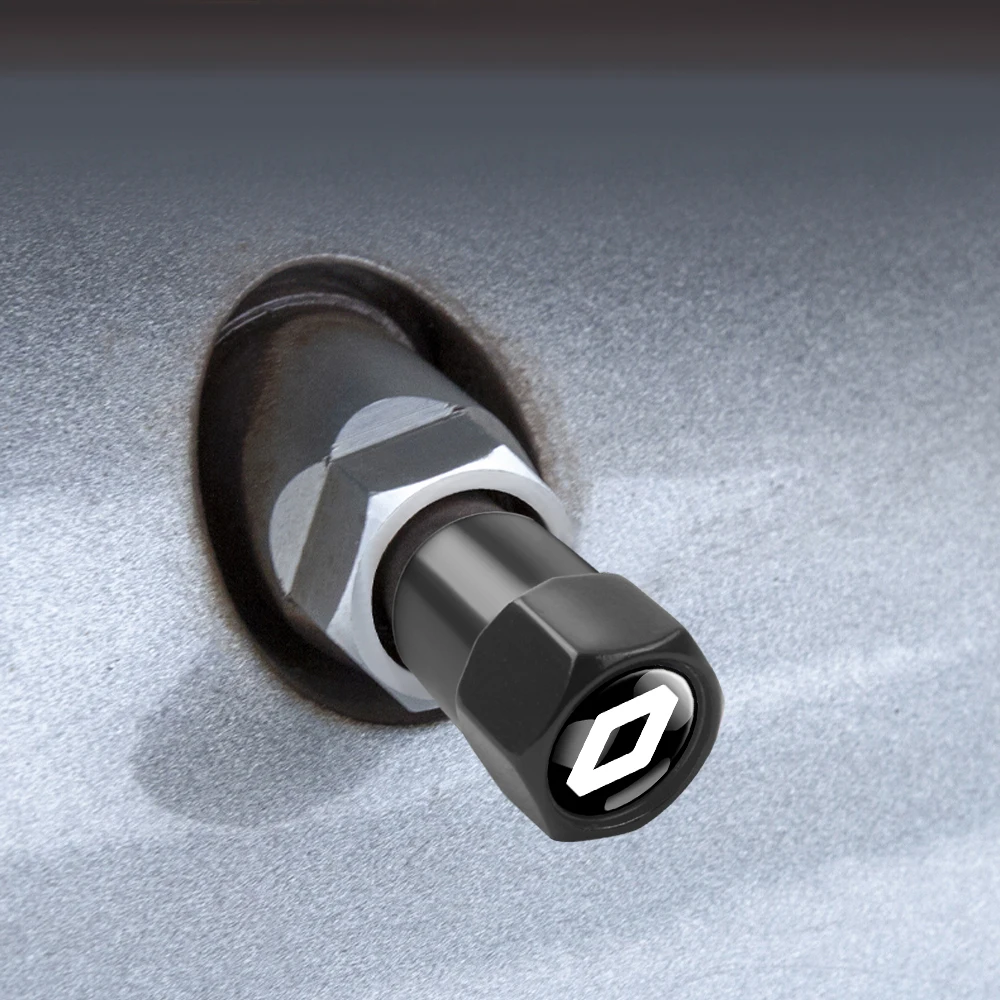 4 قطعة ثلاثية الأبعاد سيارة معدنية قضيب صمام إطار قبعات اكسسوارات السيارات لرينو كوليوس كادجار كابتور ميجان تاليسمان اسبيس كليو زوي ذات المناظر الطبيعية الخلابة #5