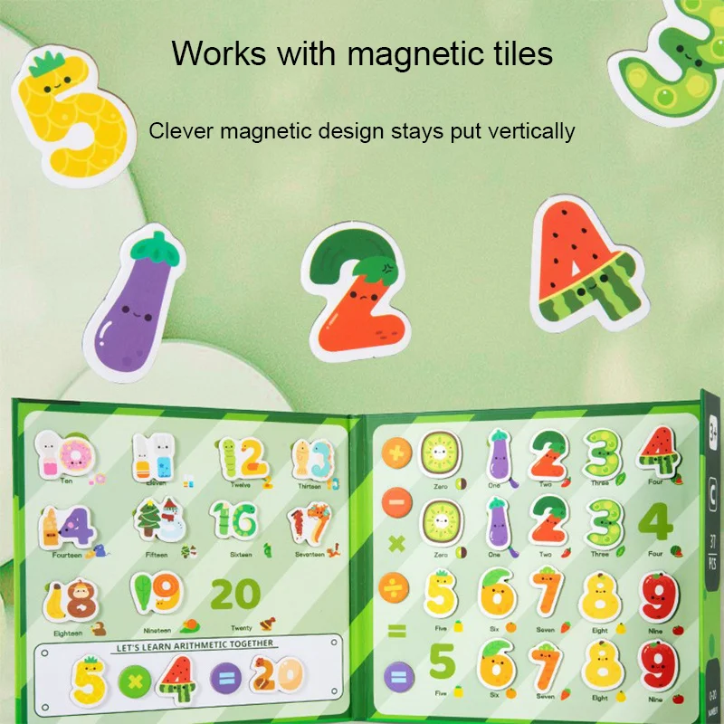 Carreaux mathématiques magnétiques préscolaires-jouet de décomposition de chiffres et de lettres pour la maternelle, ensemble éducatif d'addition/soustraction