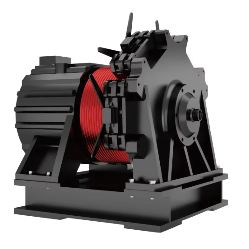 Permanent magnet synchronous gearless tractor elevator accessories