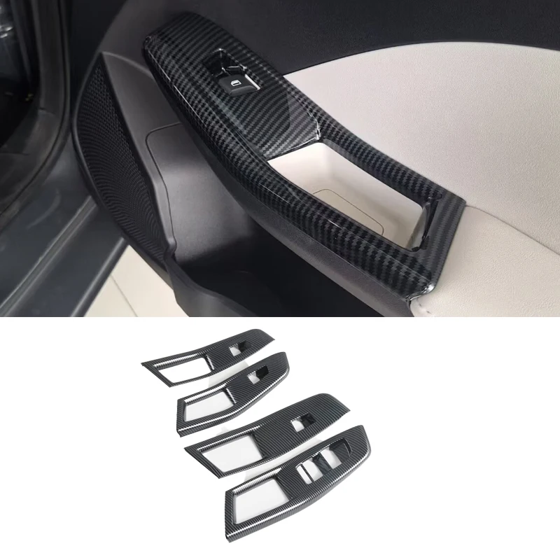 LHD RHD لـ MG3 Hybrid 2024 2025 ABS ألياف الكربون باب السيارة مسند الذراع نافذة التبديل زر رفع لوحة الإطار الملحقات