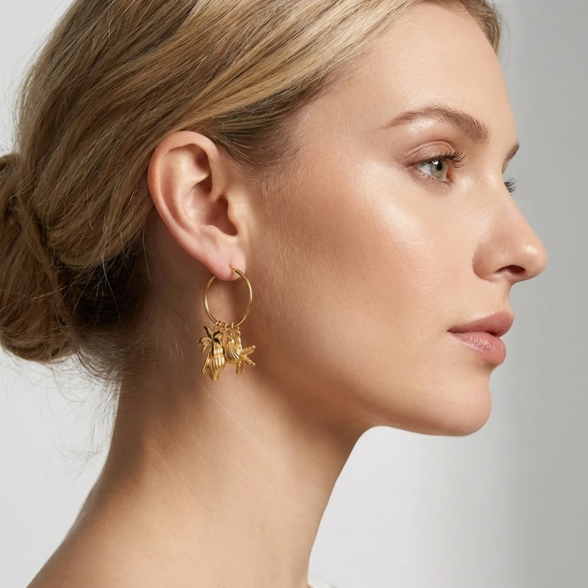 Sommerliche Metall-Kokosnussbaum-Muschel-Seestern-Ohrringe mit Quasten für Damen und Herren, Ozean-Strand-Ohrringe, modischer Urlaubsschmuck – Detail 5