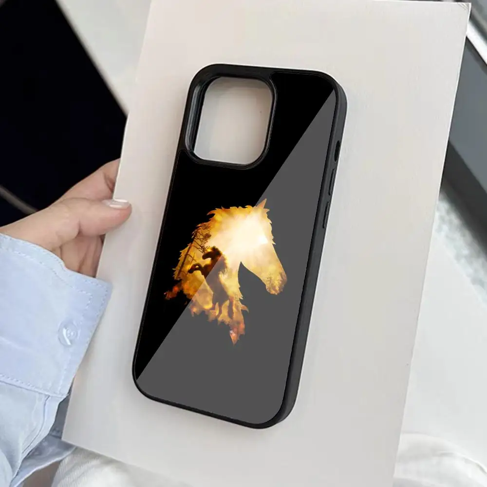 Spirit Stallion Horse Phone Case For Iphone 15 14 13 12 11 Pro Max Mini 8 Plus Se Xr X Xs 2020 PC+TPU Cover