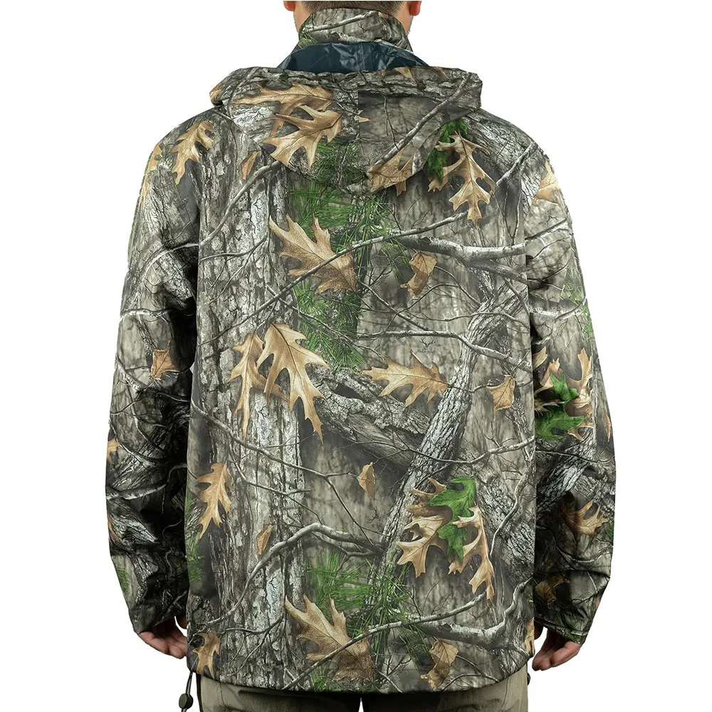 Real Tree Camouflage Women's Tourist Raincoat Windbreaker Zippered Foldable Rain Coat for Travel Jackets Rain Poncho Waterproof