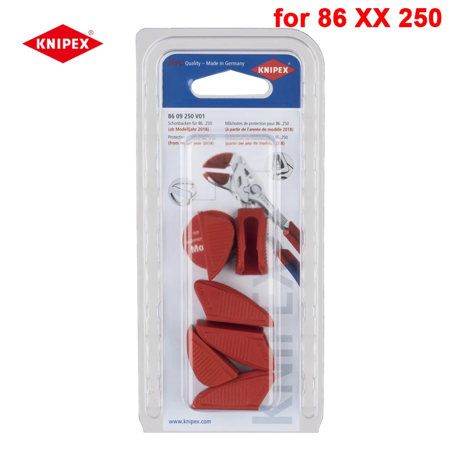 Knipex Jaw Protector para 86 xx 250 Antiderrapante Evitar Danos a Acessórios Fortalecer a Proteção 86 09 250 V01 Pares