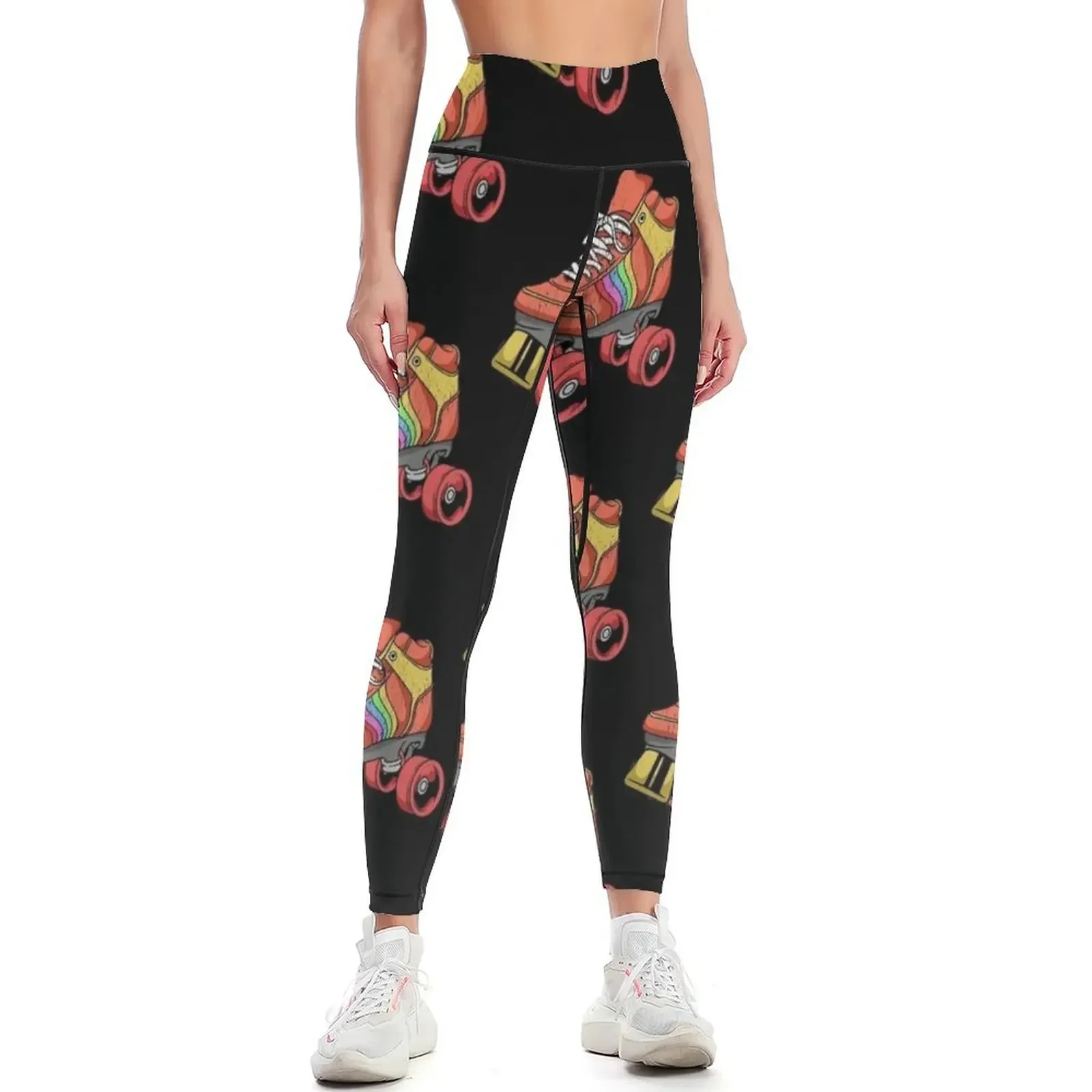 

Colorful Roller Skating Leggings sportswear gym Training pants sports for push up legging Womens Leggings