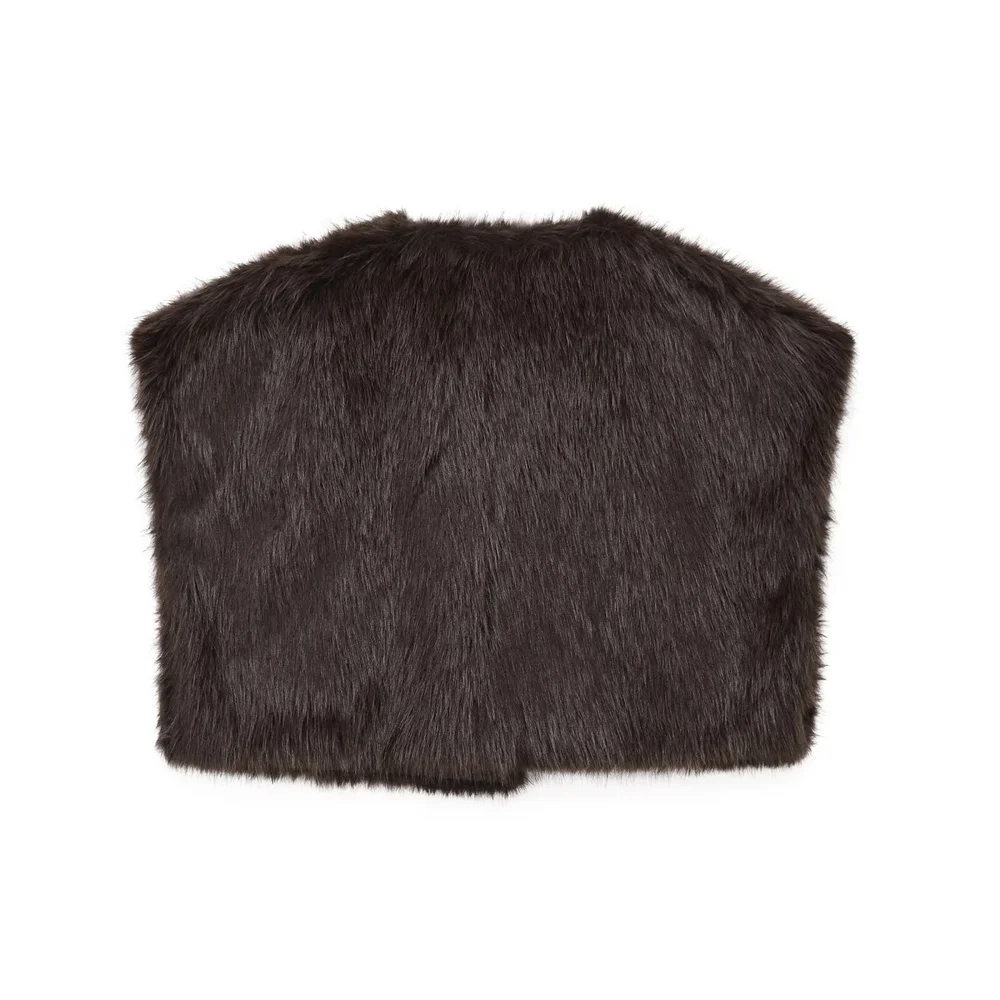 Foreign trade European and American style women's clothing fashion temperament artificial fur effect short vest vest vest vest