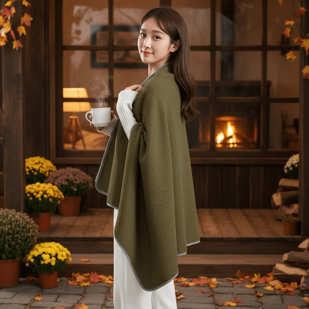 

Удобное моющееся одеяло с электрическим подогревом, быстрое нагревание, мягкая грелка для тела, ветрозащитная складная одеяло с подогревом, большая шаль для офиса