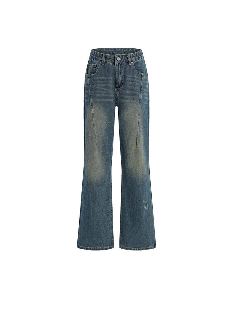 

Универсальные джинсы свободного кроя для мужчин и женщин, парные ретро-брюки прямого кроя из летней коллекции, джинсы с завышенной талией