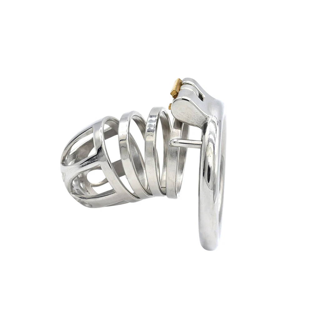 FRRK Long Penis Restraints Urethral Lock Stainless Steel Male Chastity Device Cock Cage Penis Rings Invisible Lock Adult Sextoys - view 4