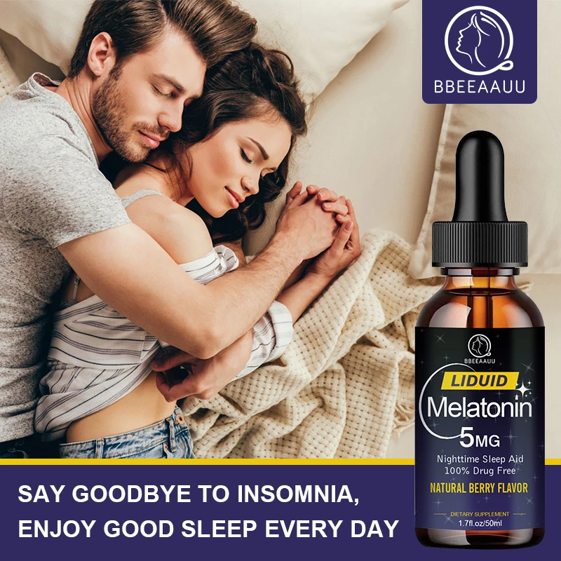 BBEEAAUU Adult Melatonin Sleep Supplements Help Sleep Improve Sleep Quality Sleep Better Reduce Insomnia Time