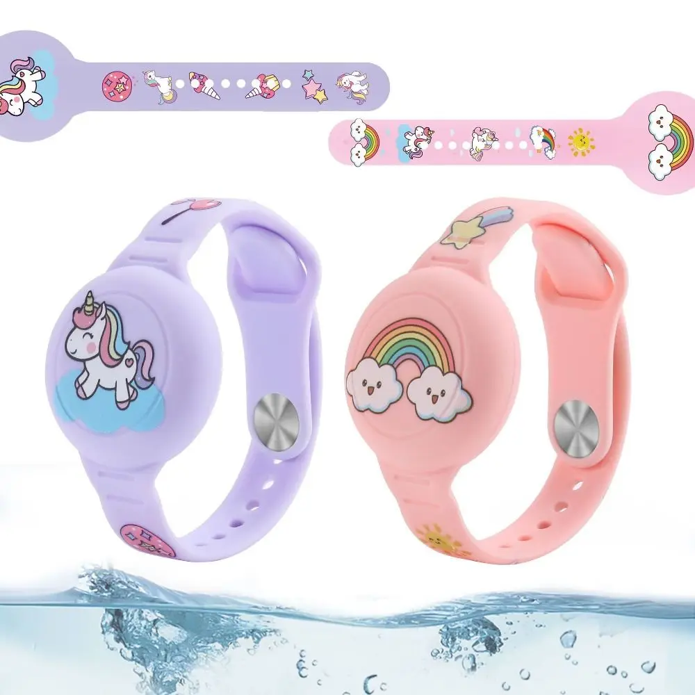 New Silicone Silicone Strap Waterproof Case Bracelet Kids Bracelet Replacement Cartoon Child Wristband for Apple Airtag