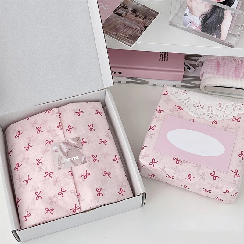 10pcs Flower Wrapping Paper Cake Baking Gift Bowknot Sydney Paper Hand-Kneaded Paper Cotton Paper Bouquet Flower Wrapping Paper
